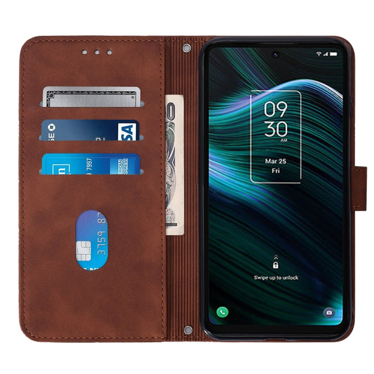 For TCL Stylus 5G Crossbody 3D Embossed Flip Leather Phone Case