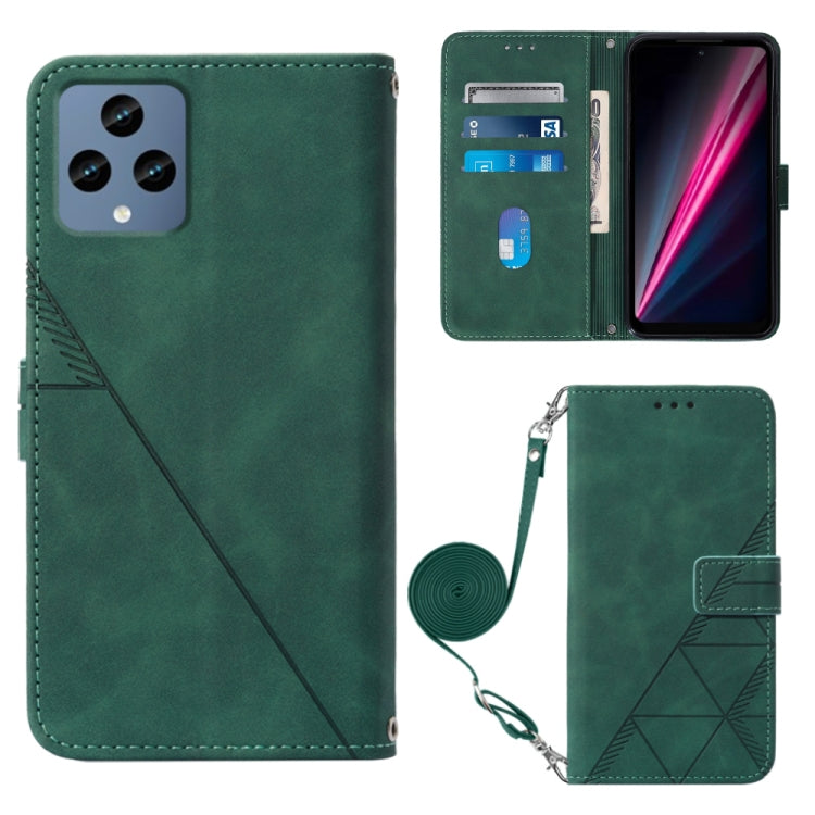 For T-Mobile Revvl 6 5G Crossbody 3D Embossed Flip Leather Phone Case
