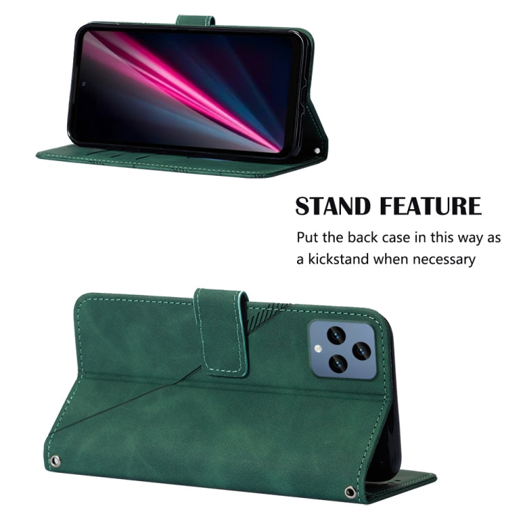 For T-Mobile Revvl 6 5G Crossbody 3D Embossed Flip Leather Phone Case
