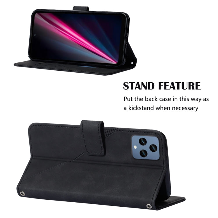 For T-Mobile Revvl 6 5G Crossbody 3D Embossed Flip Leather Phone Case