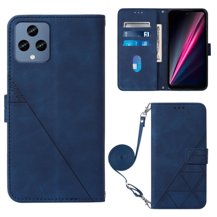 For T-Mobile Revvl 6 5G Crossbody 3D Embossed Flip Leather Phone Case