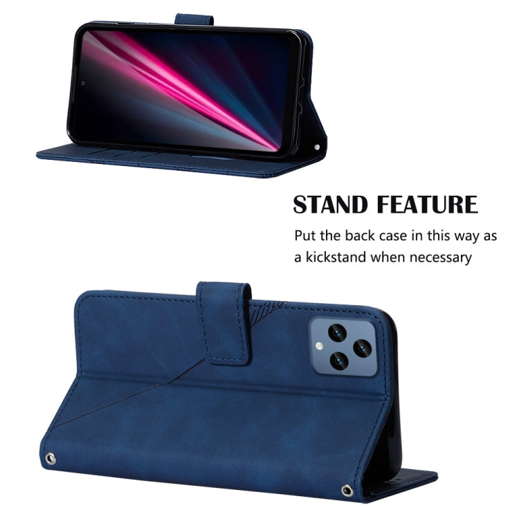 For T-Mobile Revvl 6 5G Crossbody 3D Embossed Flip Leather Phone Case