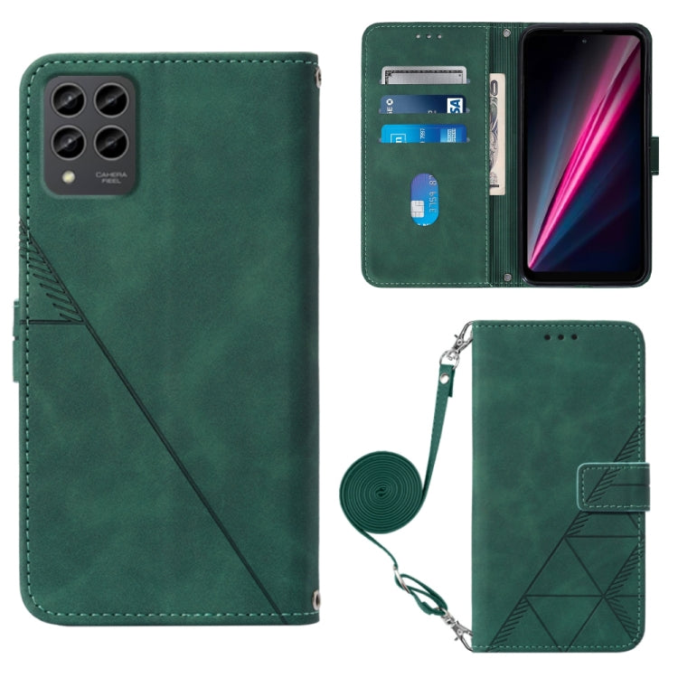 For T-Mobile Revvl 6 Pro 5G Crossbody 3D Embossed Flip Leather Phone Case
