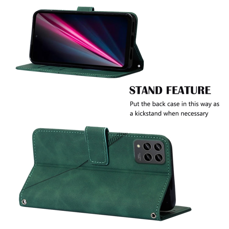 For T-Mobile Revvl 6 Pro 5G Crossbody 3D Embossed Flip Leather Phone Case