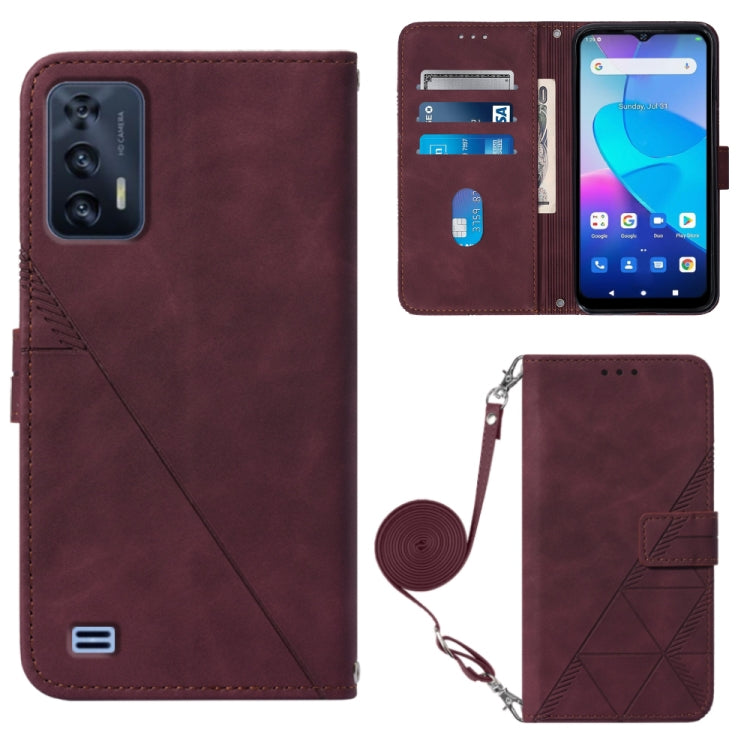For Oukitel C31 Crossbody 3D Embossed Flip Leather Phone Case