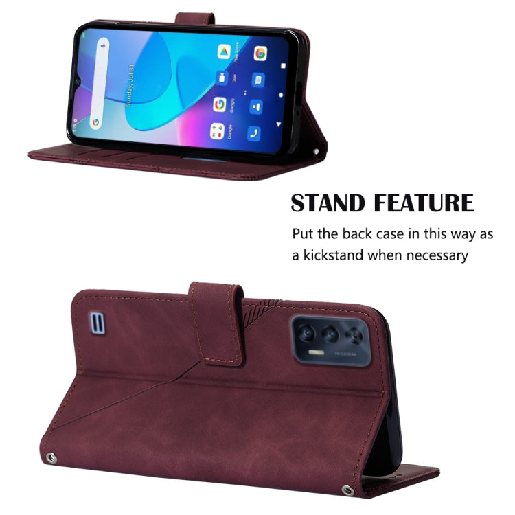 For Oukitel C31 Crossbody 3D Embossed Flip Leather Phone Case