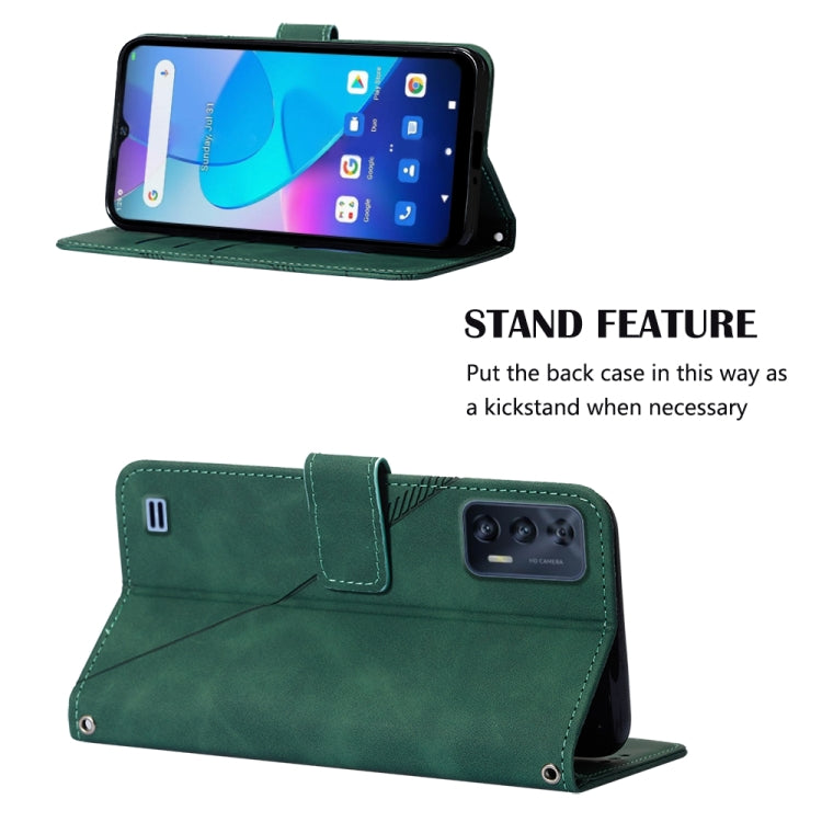 For Oukitel C31 Crossbody 3D Embossed Flip Leather Phone Case