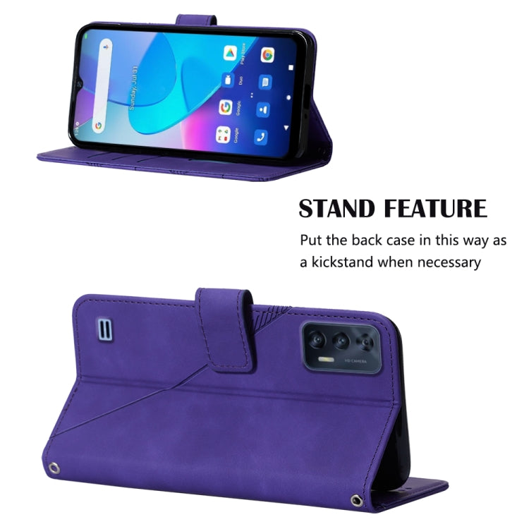 For Oukitel C31 Crossbody 3D Embossed Flip Leather Phone Case