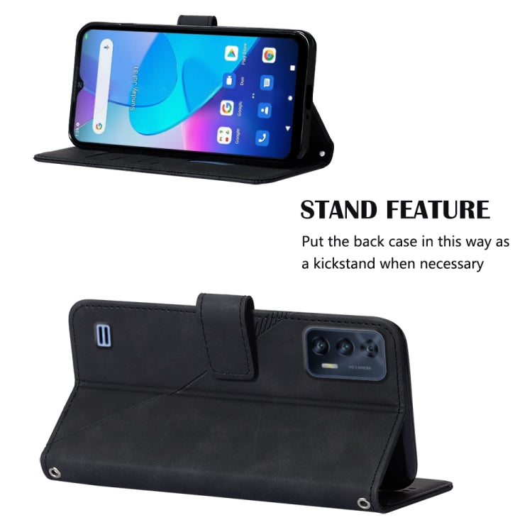 For Oukitel C31 Crossbody 3D Embossed Flip Leather Phone Case