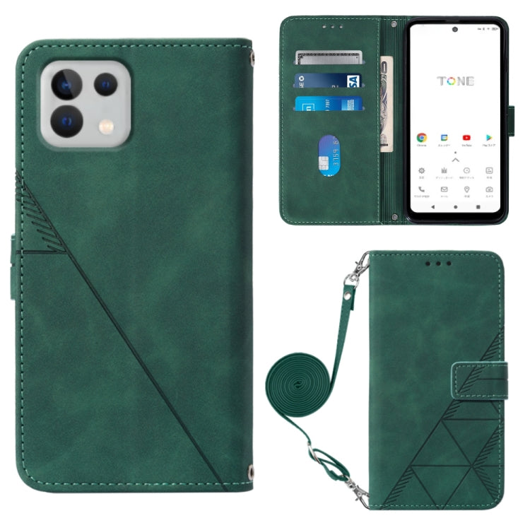 For Tone E22 Crossbody 3D Embossed Flip Leather Phone Case