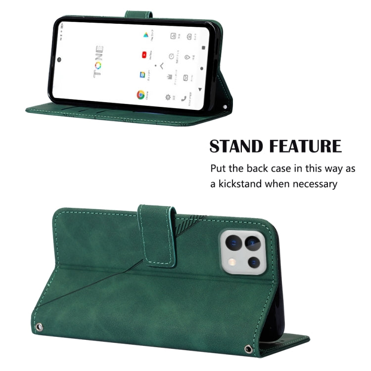 For Tone E22 Crossbody 3D Embossed Flip Leather Phone Case