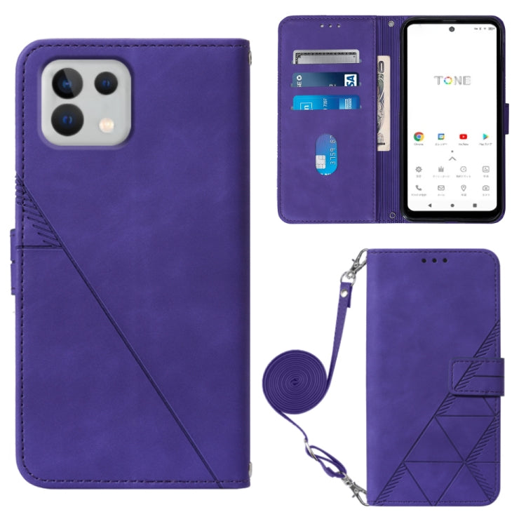For Tone E22 Crossbody 3D Embossed Flip Leather Phone Case