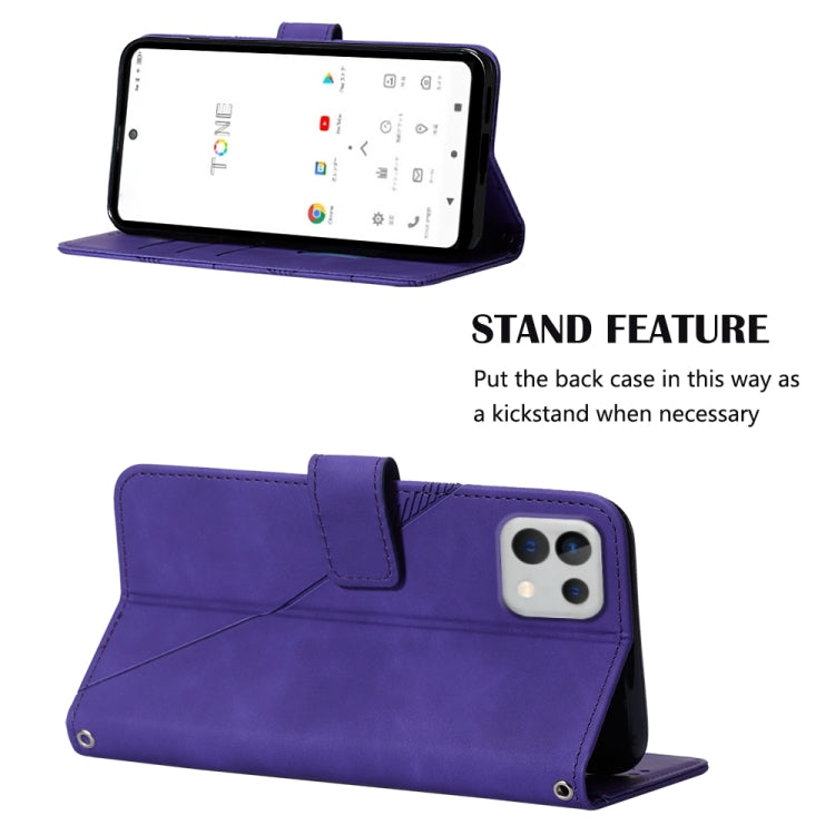 For Tone E22 Crossbody 3D Embossed Flip Leather Phone Case