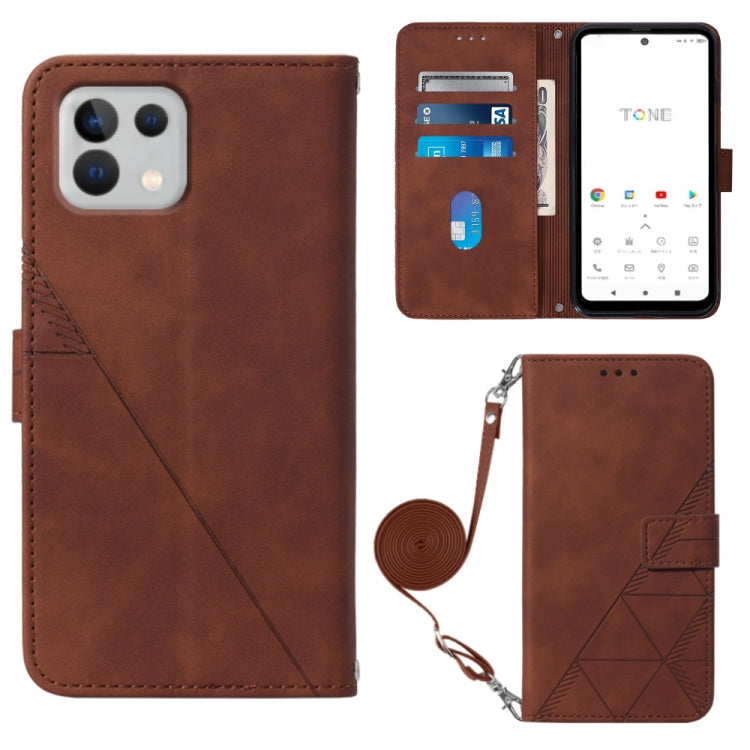For Tone E22 Crossbody 3D Embossed Flip Leather Phone Case