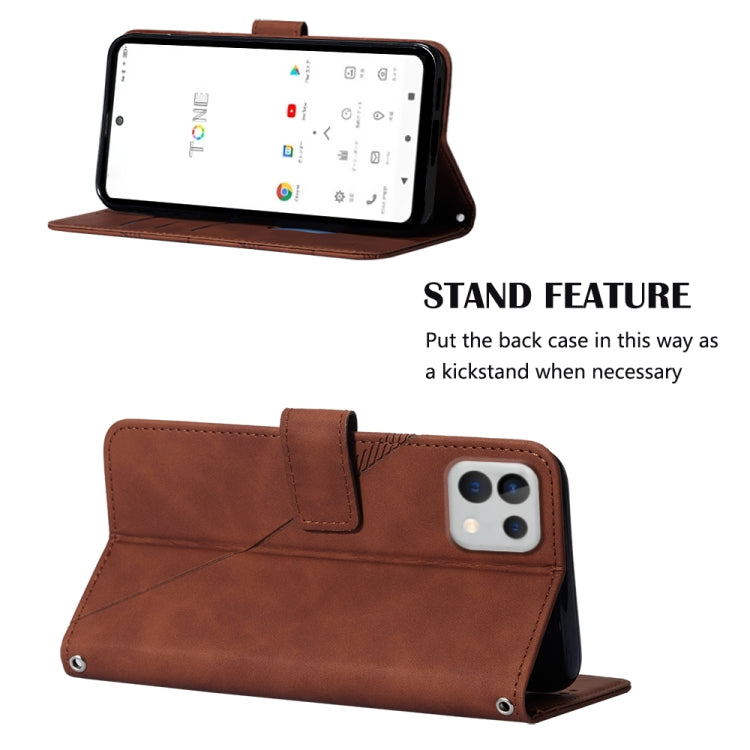 For Tone E22 Crossbody 3D Embossed Flip Leather Phone Case