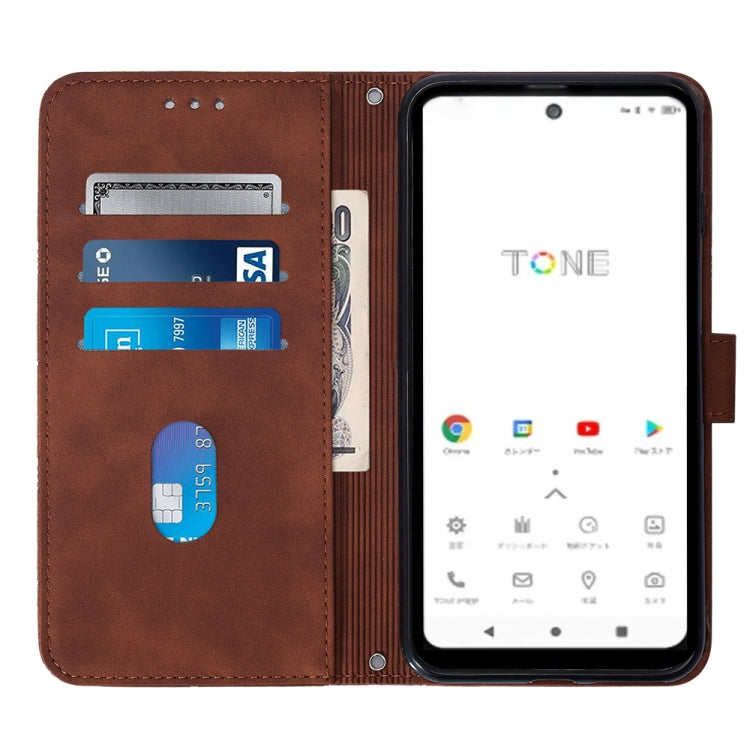 For Tone E22 Crossbody 3D Embossed Flip Leather Phone Case