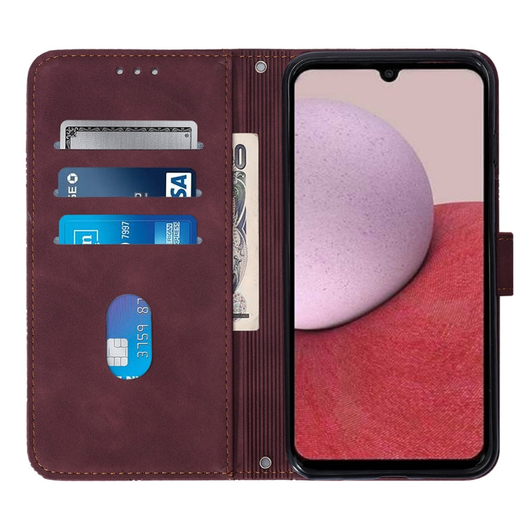 For Samsung Galaxy A14 5G Crossbody 3D Embossed Flip Leather Phone Case