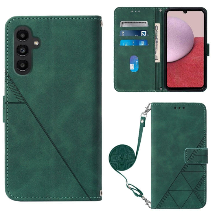 For Samsung Galaxy A14 5G Crossbody 3D Embossed Flip Leather Phone Case