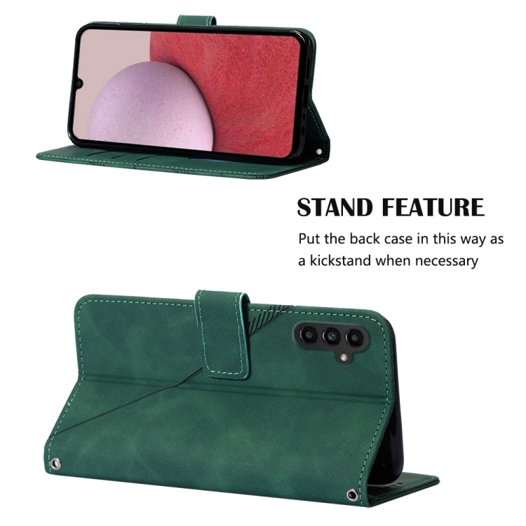 For Samsung Galaxy A14 5G Crossbody 3D Embossed Flip Leather Phone Case