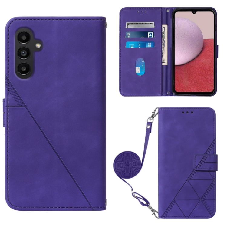 For Samsung Galaxy A14 5G Crossbody 3D Embossed Flip Leather Phone Case
