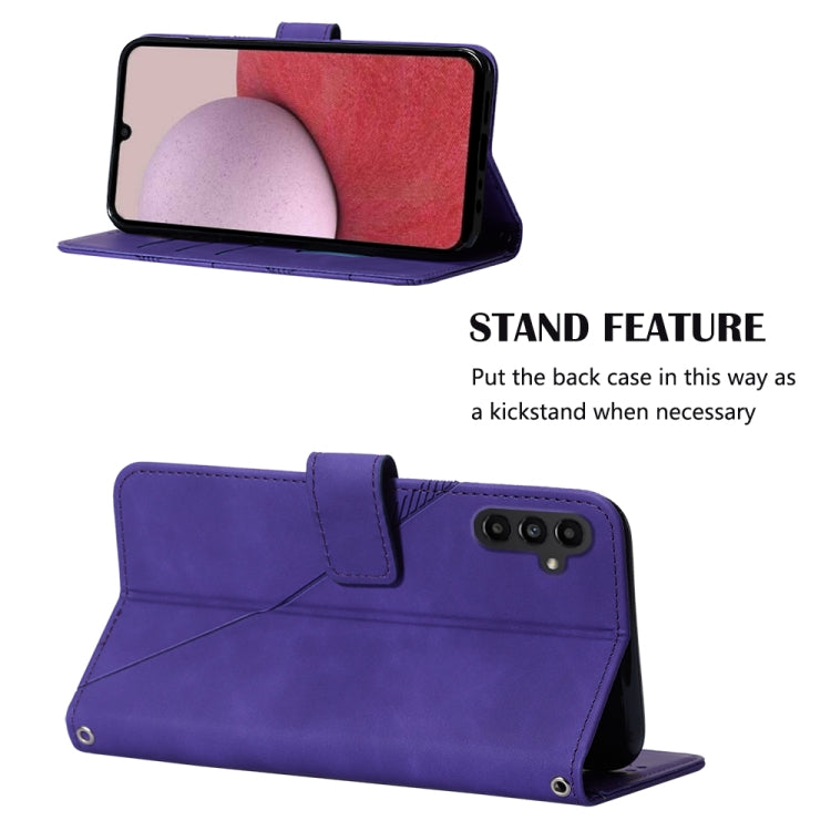 For Samsung Galaxy A14 5G Crossbody 3D Embossed Flip Leather Phone Case