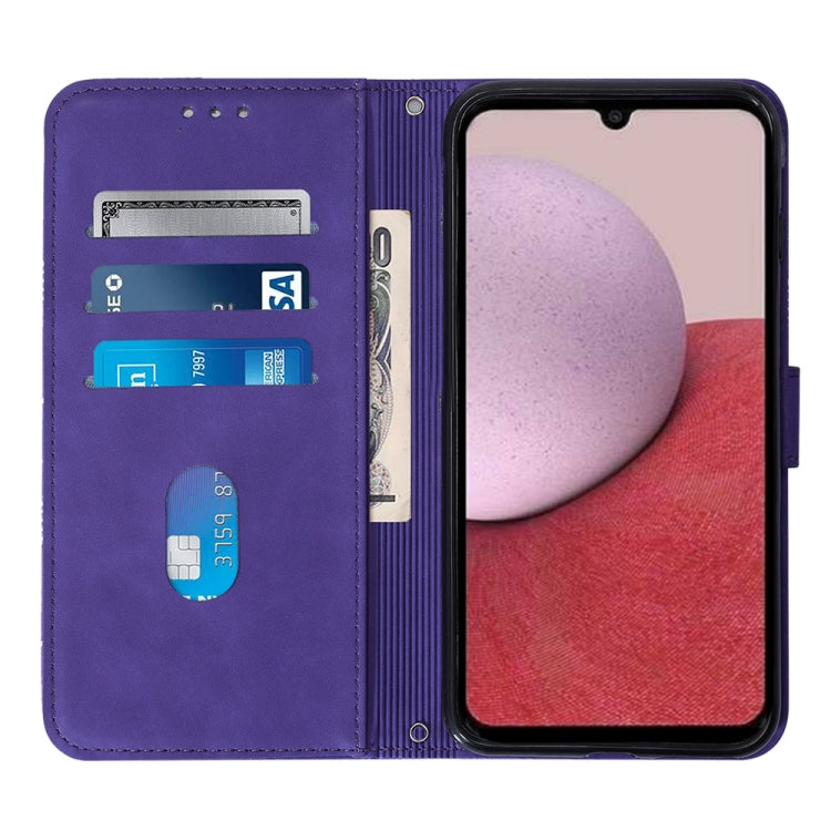 For Samsung Galaxy A14 5G Crossbody 3D Embossed Flip Leather Phone Case