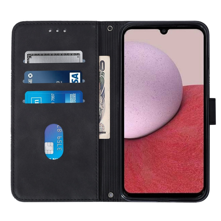 For Samsung Galaxy A14 5G Crossbody 3D Embossed Flip Leather Phone Case