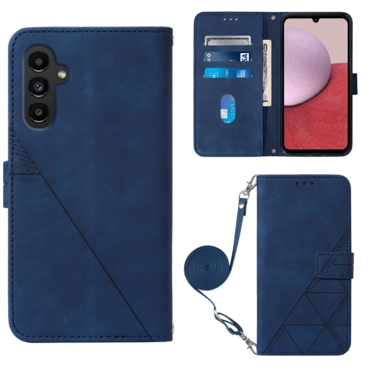 For Samsung Galaxy A14 5G Crossbody 3D Embossed Flip Leather Phone Case