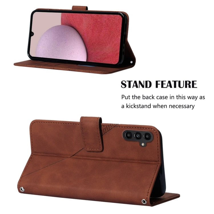 For Samsung Galaxy A14 5G Crossbody 3D Embossed Flip Leather Phone Case