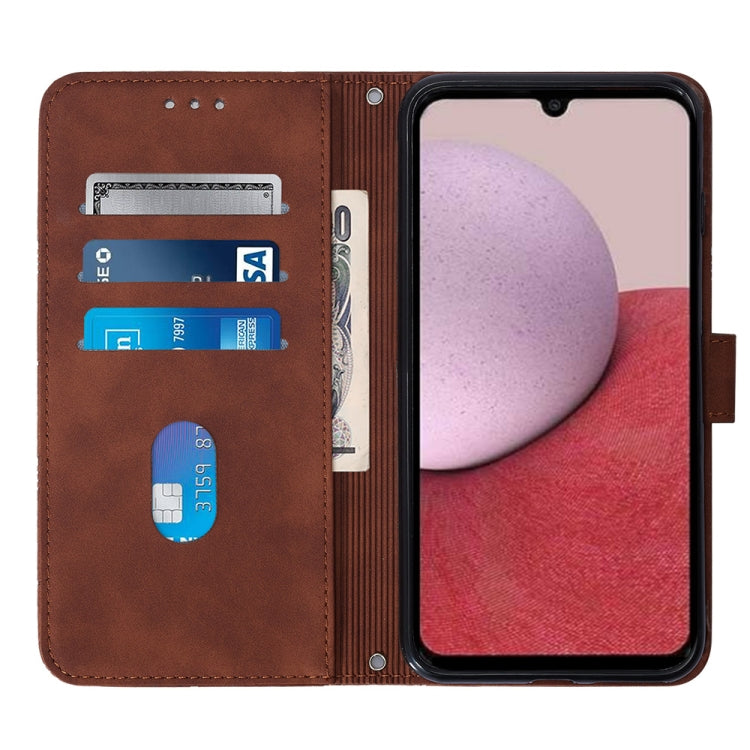 For Samsung Galaxy A14 5G Crossbody 3D Embossed Flip Leather Phone Case
