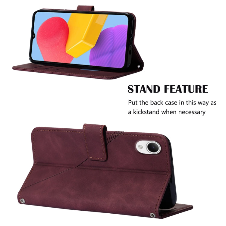 For Samsung Galaxy A23E / A22E / A23S / A23 5G Crossbody 3D Embossed Flip Leather Phone Case