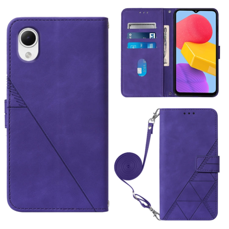 For Samsung Galaxy A23E / A22E / A23S / A23 5G Crossbody 3D Embossed Flip Leather Phone Case