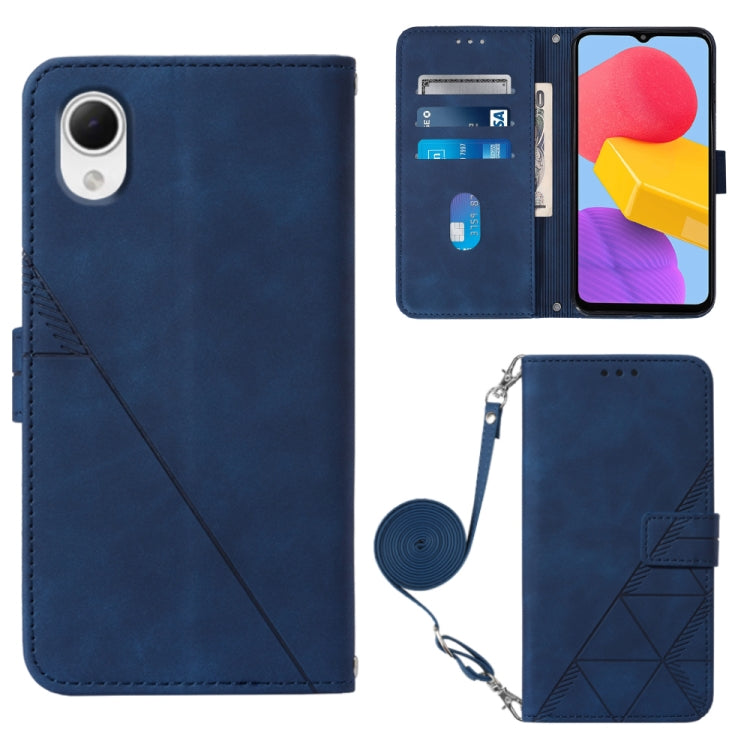 For Samsung Galaxy A23E / A22E / A23S / A23 5G Crossbody 3D Embossed Flip Leather Phone Case