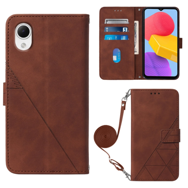 For Samsung Galaxy A23E / A22E / A23S / A23 5G Crossbody 3D Embossed Flip Leather Phone Case