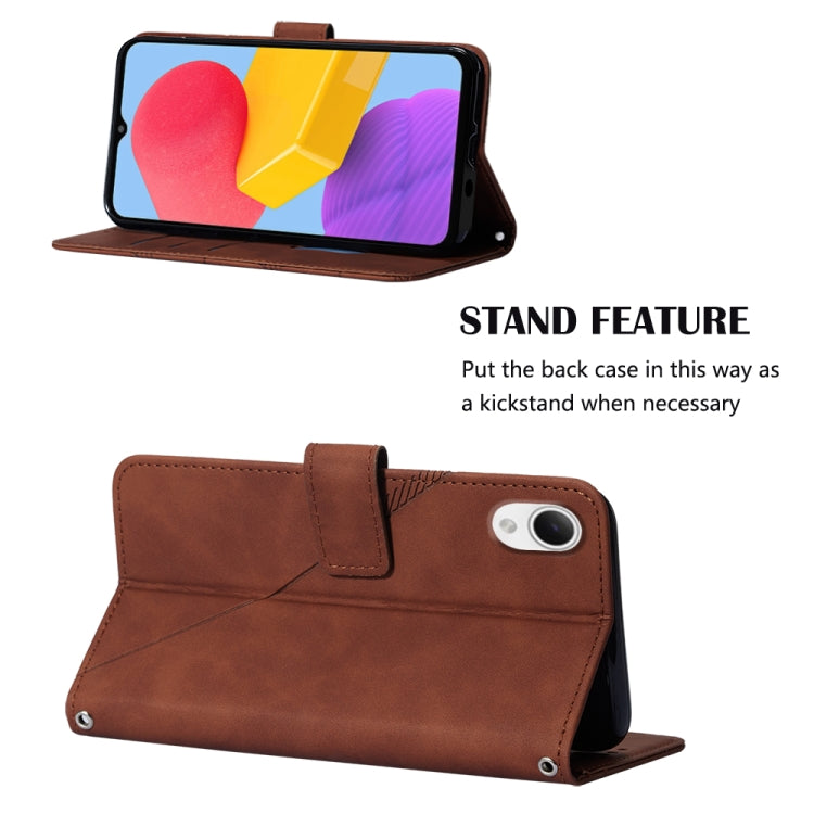 For Samsung Galaxy A23E / A22E / A23S / A23 5G Crossbody 3D Embossed Flip Leather Phone Case