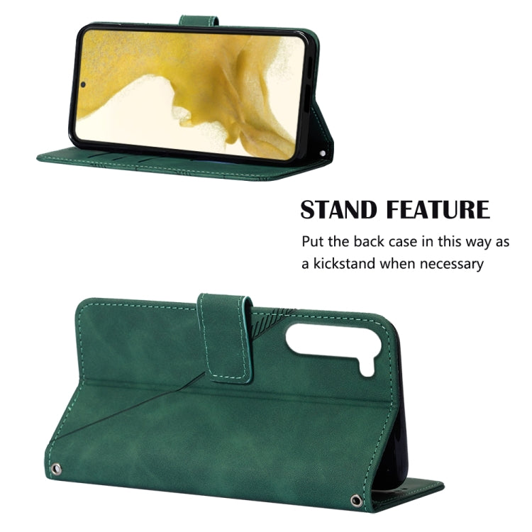 For Samsung Galaxy S23 5G Crossbody 3D Embossed Flip Leather Phone Case