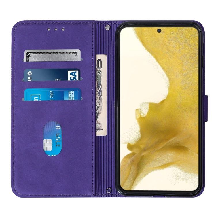 For Samsung Galaxy S23 5G Crossbody 3D Embossed Flip Leather Phone Case
