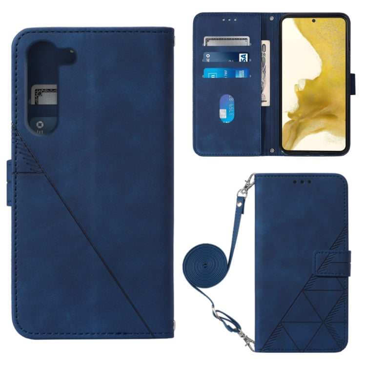 For Samsung Galaxy S23 5G Crossbody 3D Embossed Flip Leather Phone Case