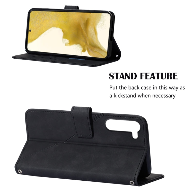 For Samsung Galaxy S23+ 5G Crossbody 3D Embossed Flip Leather Phone Case