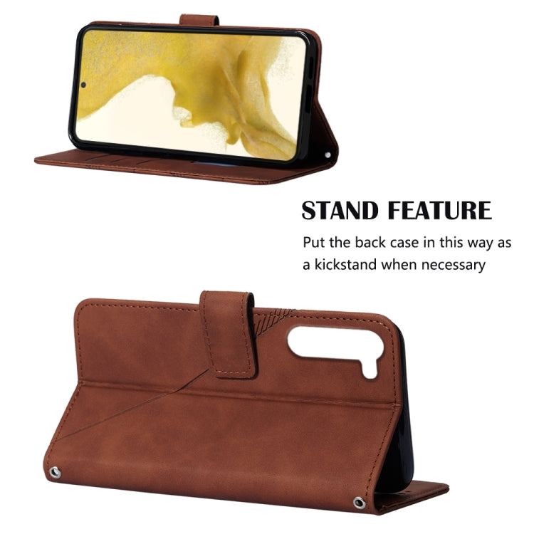 For Samsung Galaxy S23+ 5G Crossbody 3D Embossed Flip Leather Phone Case