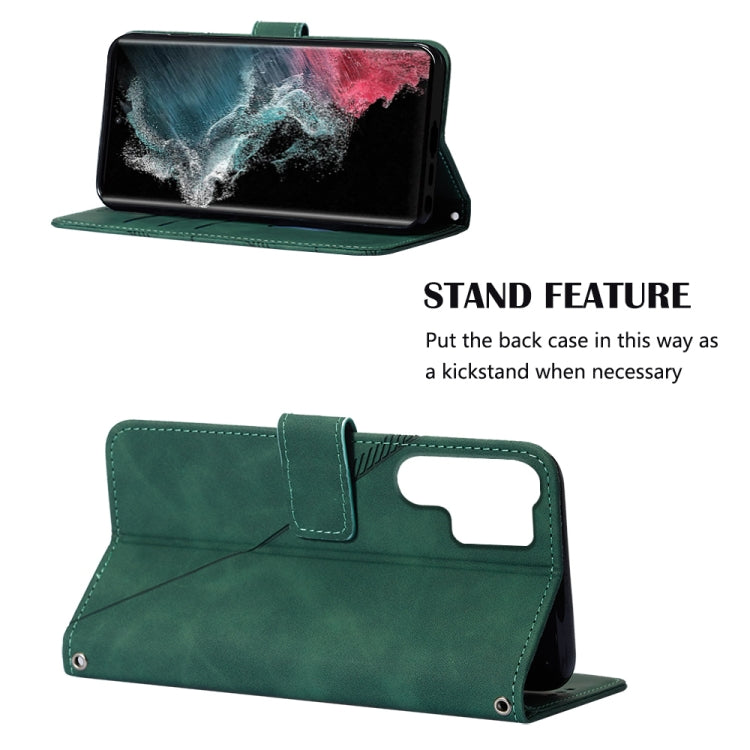 For Samsung Galaxy S23 Ultra 5G Crossbody 3D Embossed Flip Leather Phone Case