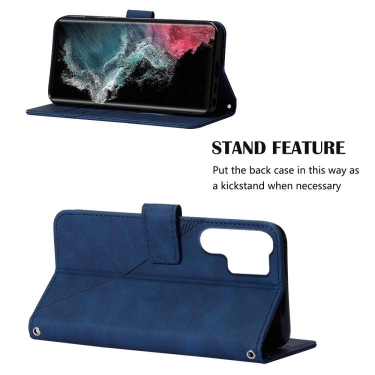 For Samsung Galaxy S23 Ultra 5G Crossbody 3D Embossed Flip Leather Phone Case