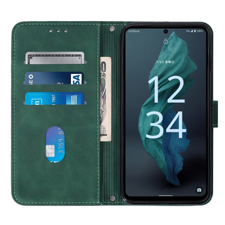 For Sharp Aquos R7 / P7 Crossbody 3D Embossed Flip Leather Phone Case