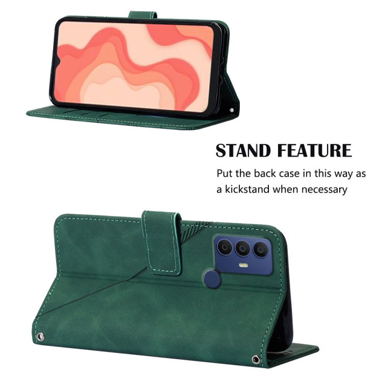 For Sharp Aquos V6 Plus / V6 Crossbody 3D Embossed Flip Leather Phone Case