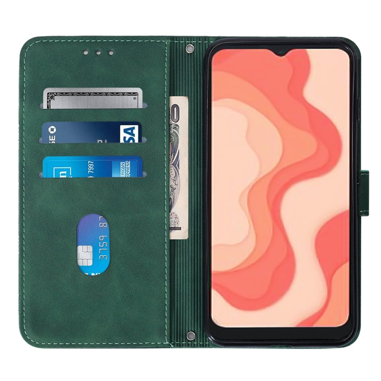 For Sharp Aquos V6 Plus / V6 Crossbody 3D Embossed Flip Leather Phone Case