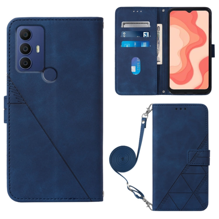 For Sharp Aquos V6 Plus / V6 Crossbody 3D Embossed Flip Leather Phone Case