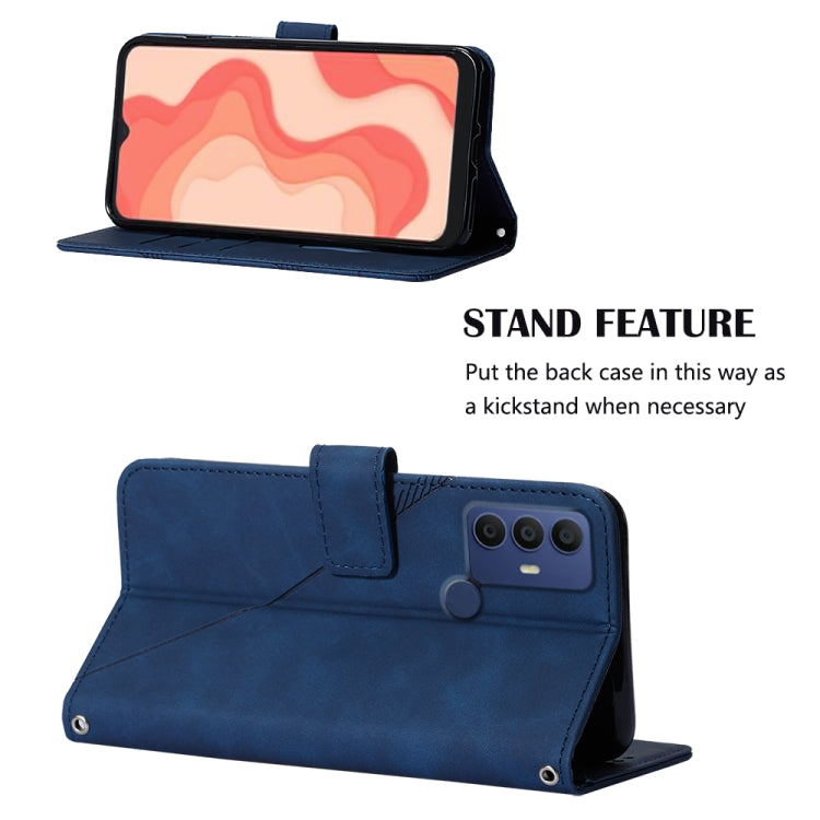 For Sharp Aquos V6 Plus / V6 Crossbody 3D Embossed Flip Leather Phone Case