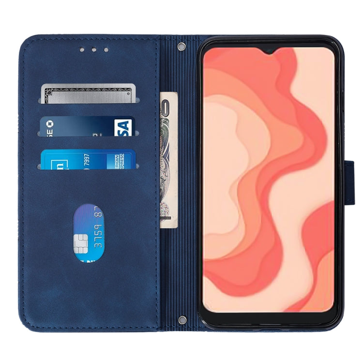 For Sharp Aquos V6 Plus / V6 Crossbody 3D Embossed Flip Leather Phone Case