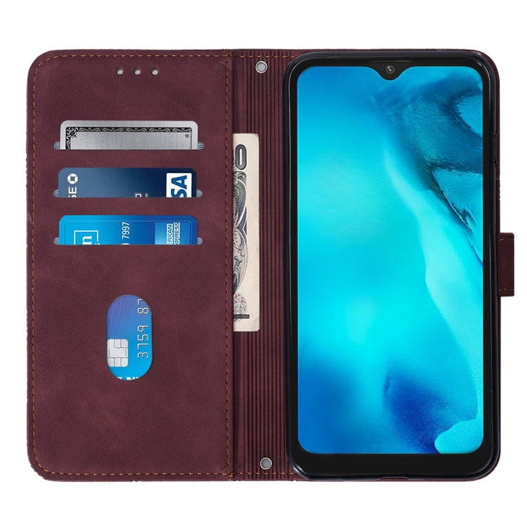 For UMIDIGI C1 Crossbody 3D Embossed Flip Leather Phone Case