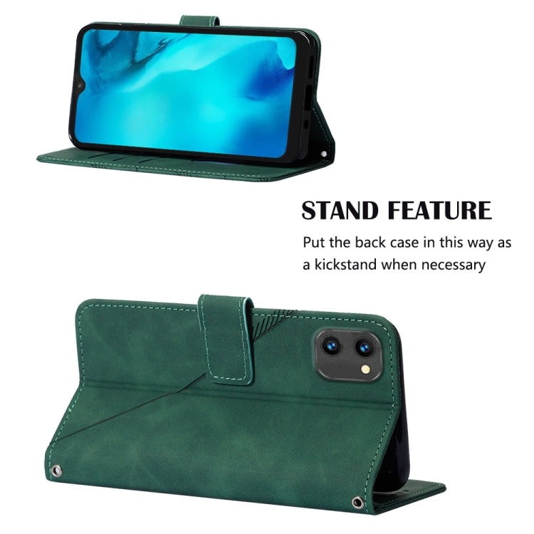 For UMIDIGI C1 Crossbody 3D Embossed Flip Leather Phone Case